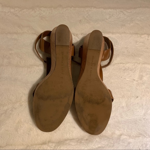 Summer sandals:  Leather Wedges size 41 sa… - Picture 8 of 12